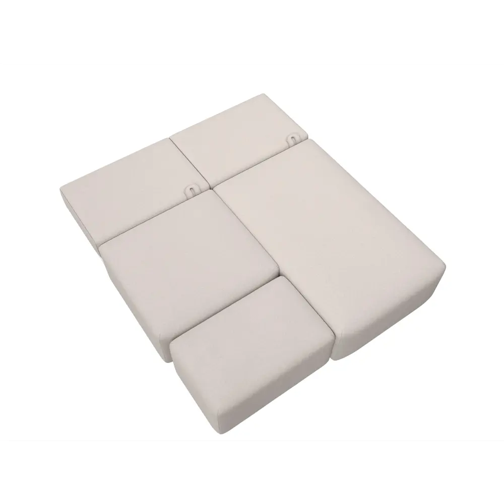 Фото Диван угловой модульный с пуфом Лига-060 НПБ Лига диванов 129692 267x84x187 см замша цвет joly 05 бежевый Фото Диван угловой модульный с пуфом Лига-060 НПБ Лига диванов 129692 267x84x187 см замша цвет joly 05 бежевый