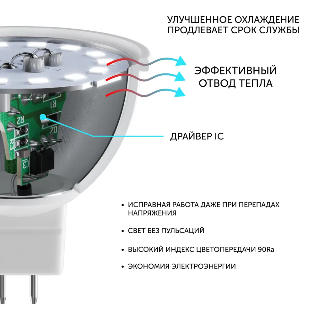 Фото 2 Набор ламп светодиодных Geniled 01385_3000_5 GU10 220-240 В 9 Вт спот отражающее стекло 680 Лм 5 шт Фото 2 Набор ламп светодиодных Geniled 01385_3000_5 GU10 220-240 В 9 Вт спот отражающее стекло 680 Лм 5 шт
