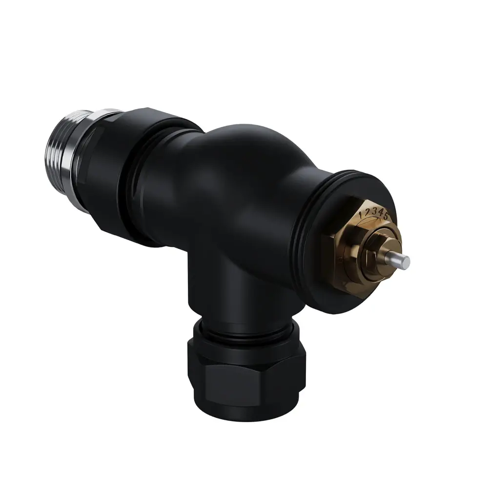 Фото 3 Термостатический комплект для радиатора осевой Royal Thermo Design Pro 1/2" латунь цвет черный Фото 3 Термостатический комплект для радиатора осевой Royal Thermo Design Pro 1/2" латунь цвет черный