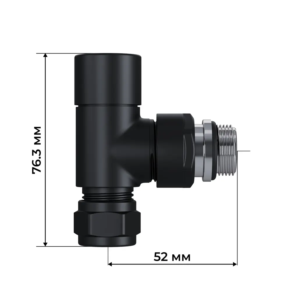 Фото 6 Термостатический комплект для радиатора осевой Royal Thermo Design Pro 1/2" латунь цвет черный Фото 6 Термостатический комплект для радиатора осевой Royal Thermo Design Pro 1/2" латунь цвет черный