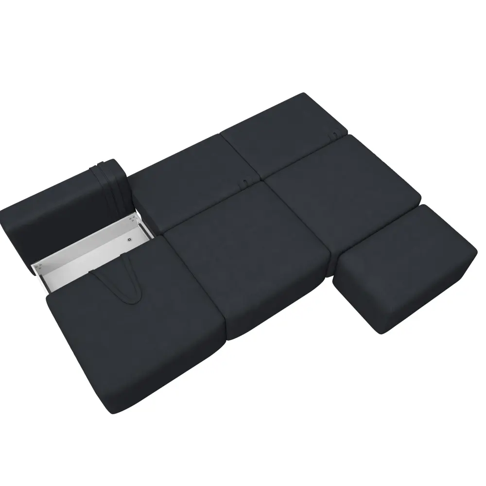 Фото 5 Диван прямой модульный с пуфом Лига-060 НПБ Лонг Лига диванов 129483 367x84x118 см замша цвет joly 16 темно-серый Фото 5 Диван прямой модульный с пуфом Лига-060 НПБ Лонг Лига диванов 129483 367x84x118 см замша цвет joly 16 темно-серый