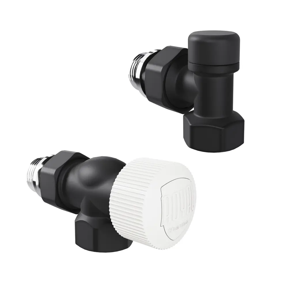 Фото 2 Термостатический комплект для радиатора осевой Royal Thermo Design 1/2" латунь цвет черный Фото 2 Термостатический комплект для радиатора осевой Royal Thermo Design 1/2" латунь цвет черный