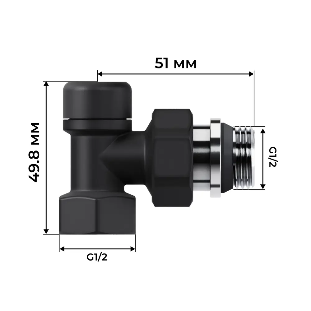 Фото 6 Термостатический комплект для радиатора осевой Royal Thermo Design 1/2" латунь цвет черный Фото 6 Термостатический комплект для радиатора осевой Royal Thermo Design 1/2" латунь цвет черный