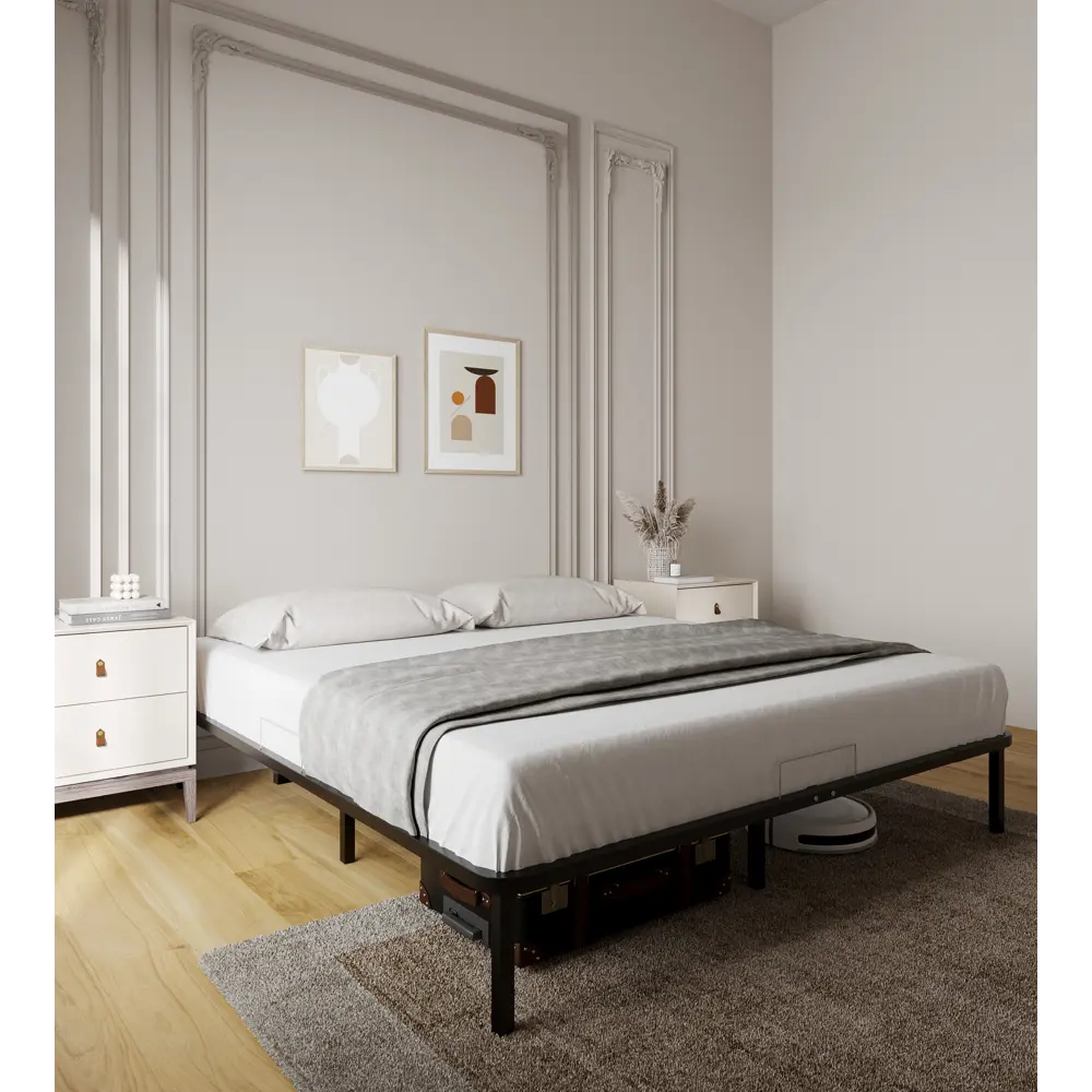 Фото 5 Кровать Alicia Home 159x198 см металл цвет черный