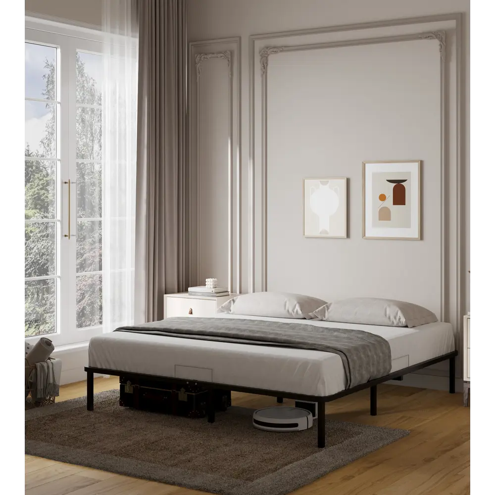 Фото Кровать Alicia Home 159x198 см металл цвет черный