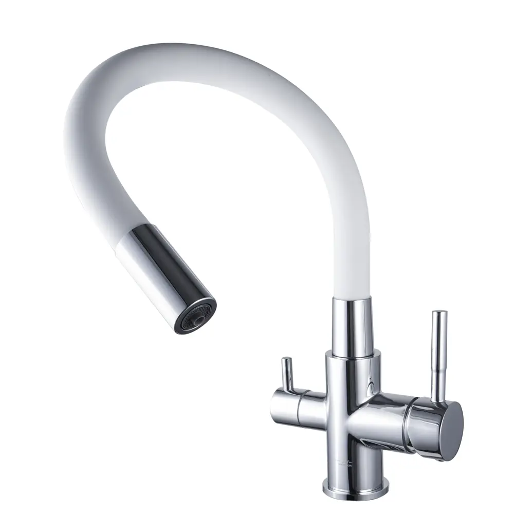 Фото 2 Смеситель для кухни Maxonor pure life PL4461-1/8 поворотный излив 192 см цвет белый, белый матовый Фото 2 Смеситель для кухни Maxonor pure life PL4461-1/8 поворотный излив 192 см цвет белый, белый матовый