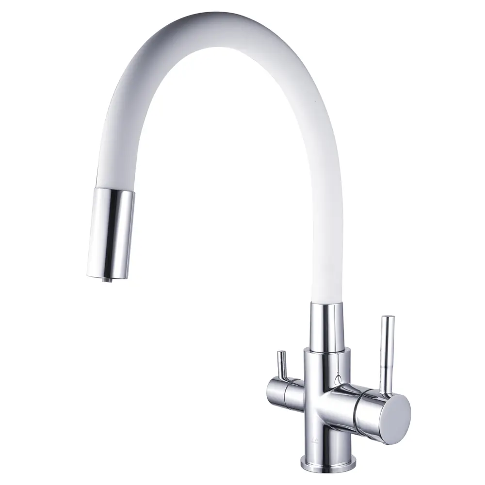 Фото Смеситель для кухни Maxonor pure life PL4461-1/8 поворотный излив 192 см цвет белый, белый матовый Фото Смеситель для кухни Maxonor pure life PL4461-1/8 поворотный излив 192 см цвет белый, белый матовый