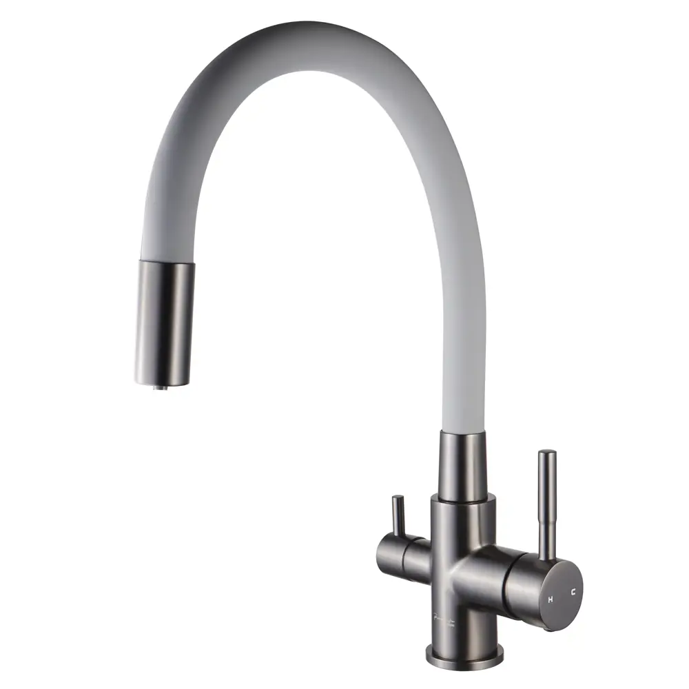 Фото Смеситель для кухни Maxonor pure life PL4461-9/3 поворотный излив 192 см цвет пепельный Фото Смеситель для кухни Maxonor pure life PL4461-9/3 поворотный излив 192 см цвет пепельный