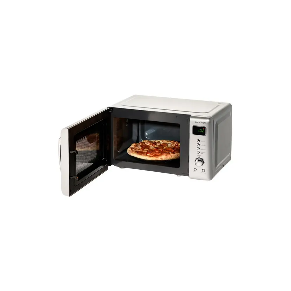 Фото 9 Отдельностоящая микроволновая печь Harper HMW-20ST04 SILVER 20 л 45.1x25.8x34.9 см цвет серый / серебристый Фото 9 Отдельностоящая микроволновая печь Harper HMW-20ST04 SILVER 20 л 45.1x25.8x34.9 см цвет серый / серебристый