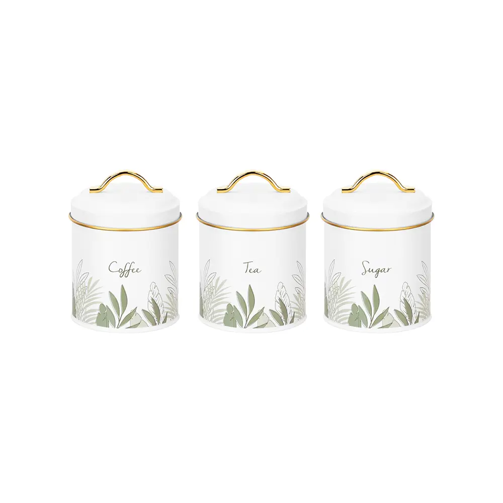 Фото 6 Набор 3 банок для сыпучих продуктов 1.1 л 11.7x11.7x15.5 см Tea coffee sugar+крышки с ручк круг Фото 6 Набор 3 банок для сыпучих продуктов 1.1 л 11.7x11.7x15.5 см Tea coffee sugar+крышки с ручк круг