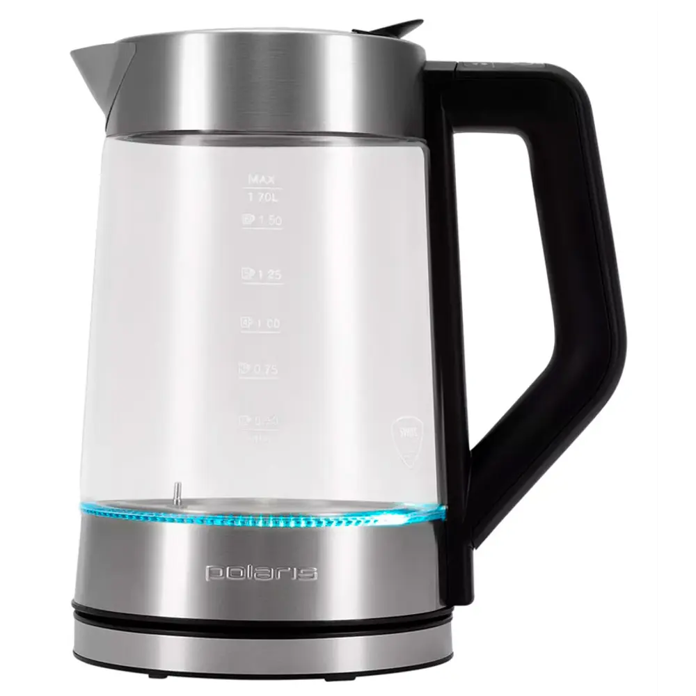 Фото 3 Электрический чайник 1.7 л Polaris PWK 1725CGLD WIFI IQ Home, матовый нержавеющая сталь цвет прозрачный, черный, нержавеющая сталь Фото 3 Электрический чайник 1.7 л Polaris PWK 1725CGLD WIFI IQ Home, матовый нержавеющая сталь цвет прозрачный, черный, нержавеющая сталь