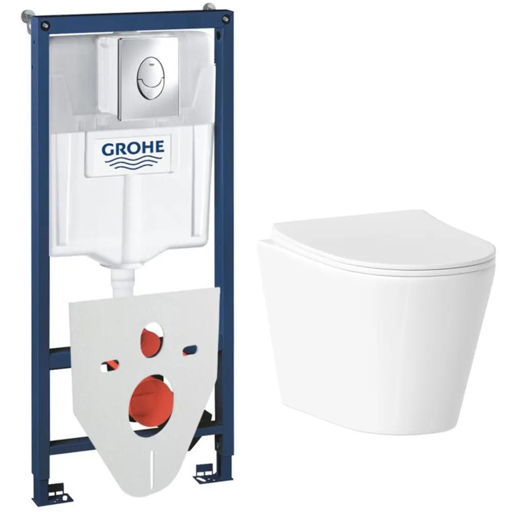 Фото 4 Комплект инсталляция с унитазом Grohe 852E2032R3 цвет белый Фото 4 Комплект инсталляция с унитазом Grohe 852E2032R3 цвет белый