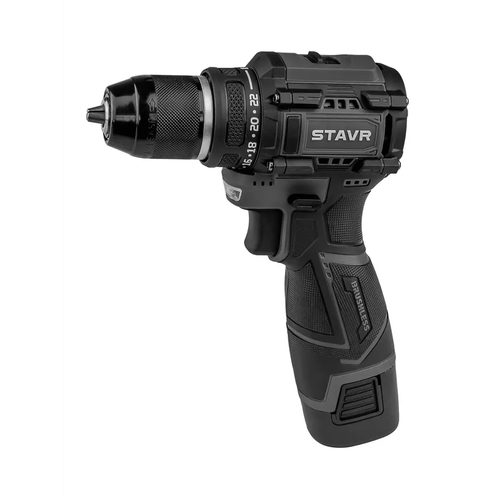 Фото 6 Дрель-шуруповерт аккумуляторная бесщеточная Stavr SDD 12BL-2K, 12 В Li-Ion 2x2 Ач Фото 6 Дрель-шуруповерт аккумуляторная бесщеточная Stavr SDD 12BL-2K, 12 В Li-Ion 2x2 Ач