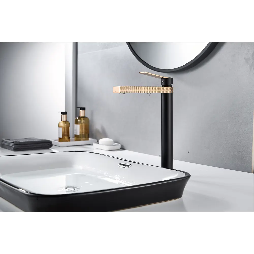 Фото 6 Смеситель для раковины Maxonor pure life Pl1183 однорычажный высокий цвет черный Фото 6 Смеситель для раковины Maxonor pure life Pl1183 однорычажный высокий цвет черный