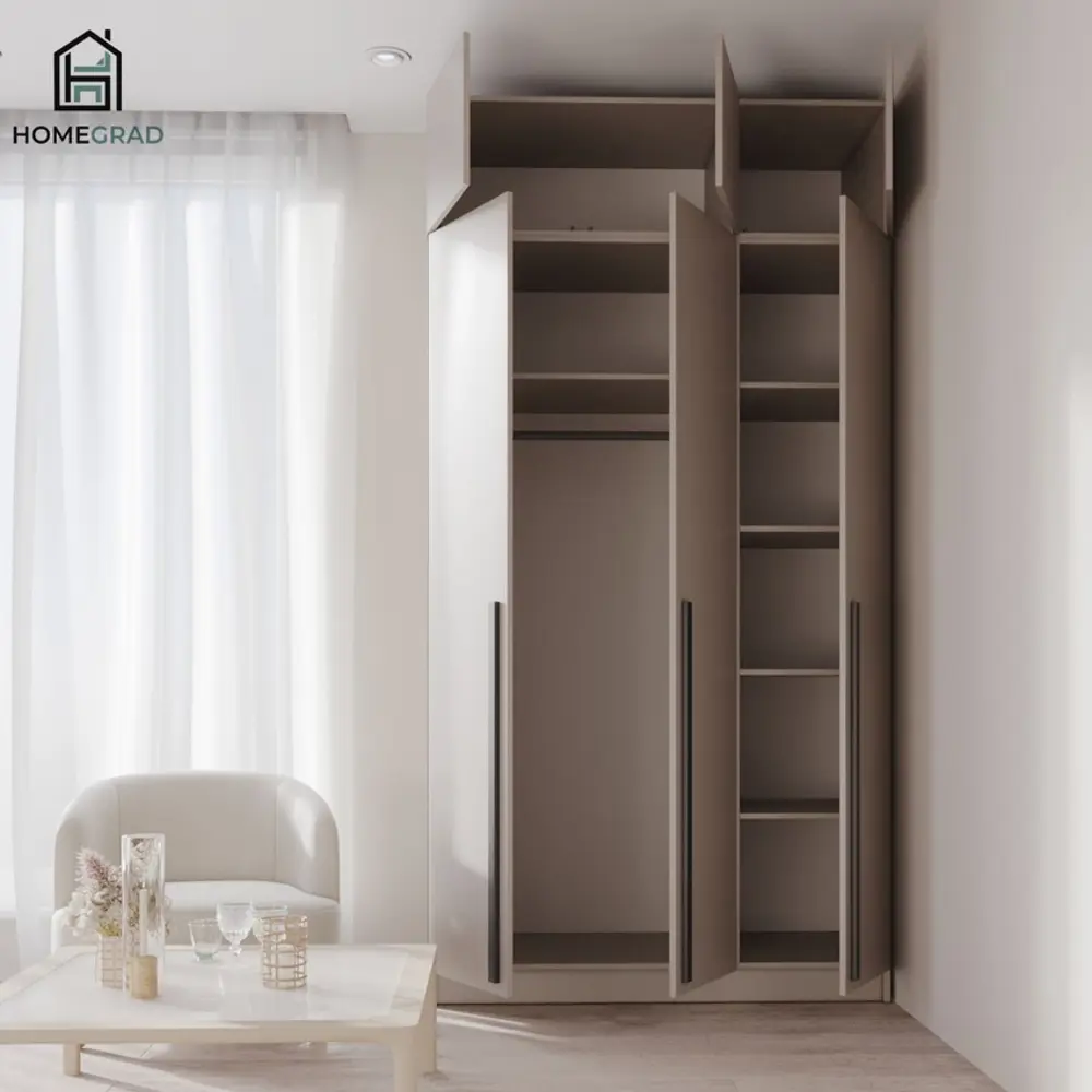 Фото 3 Шкаф Homegrad Bos120ант 120x260x52 см ЛДСП цвет капучино Фото 3 Шкаф Homegrad Bos120ант 120x260x52 см ЛДСП цвет капучино