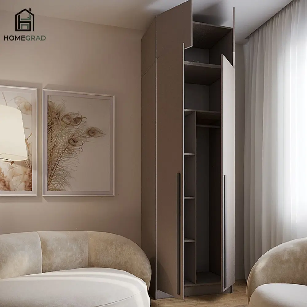 Фото 2 Шкаф Homegrad Bos80бежА 80x260x52 см ЛДСП цвет капучино Фото 2 Шкаф Homegrad Bos80бежА 80x260x52 см ЛДСП цвет капучино