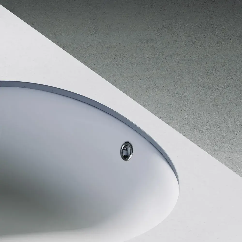 Фото 5 Раковина встраиваемая под столешницу Ceramicanova Element овальная 52x38x15 см с переливом цвет белый Фото 5 Раковина встраиваемая под столешницу Ceramicanova Element овальная 52x38x15 см с переливом цвет белый