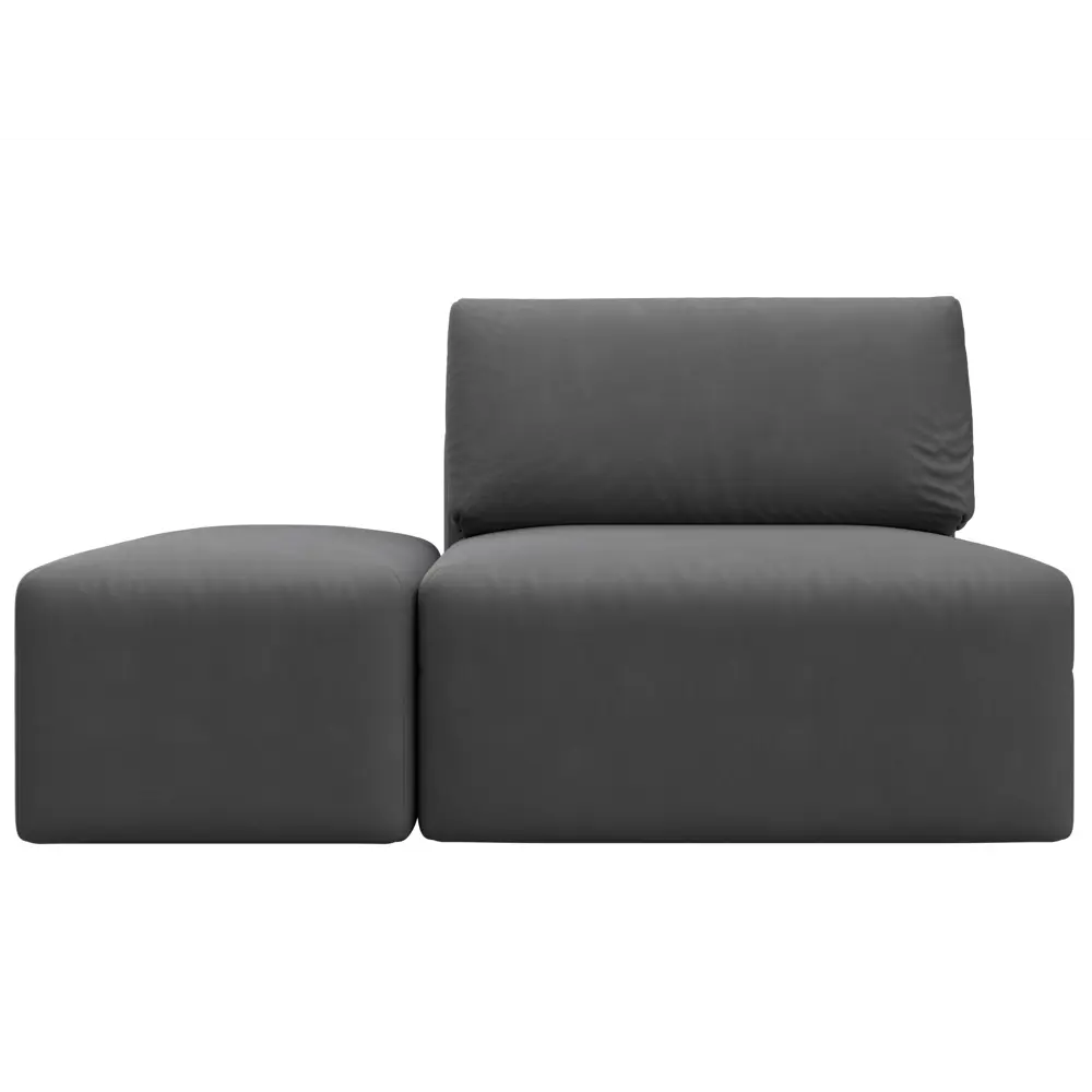 Фото Модули диван и пуф Лига-060 НПБ Лига диванов 129600 100x84x185 см замша цвет joly 13 серый Фото Модули диван и пуф Лига-060 НПБ Лига диванов 129600 100x84x185 см замша цвет joly 13 серый