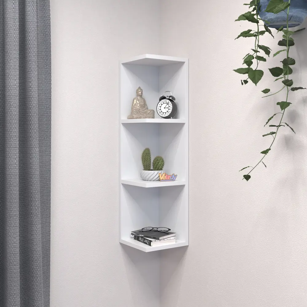 Фото Настенная полка Velardy Right Nook 21x21 см ЛДСП цвет белый Фото Настенная полка Velardy Right Nook 21x21 см ЛДСП цвет белый