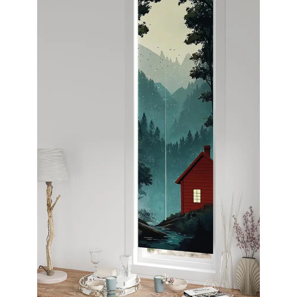 Фото 4 Рулонная штора блэкаут At Home 52x170 см, цвет красный, синий Фото 4 Рулонная штора блэкаут At Home 52x170 см, цвет красный, синий