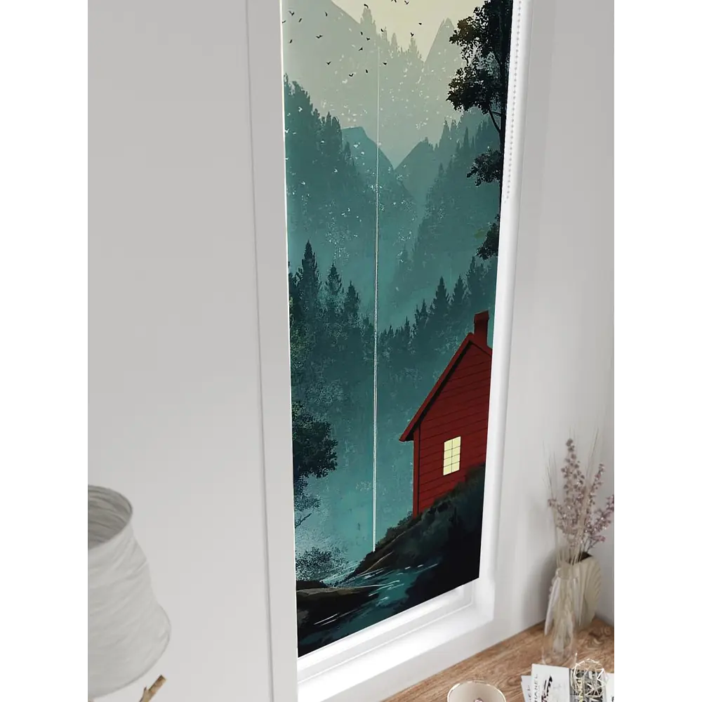 Фото 2 Рулонная штора блэкаут At Home 52x170 см, цвет красный, синий Фото 2 Рулонная штора блэкаут At Home 52x170 см, цвет красный, синий