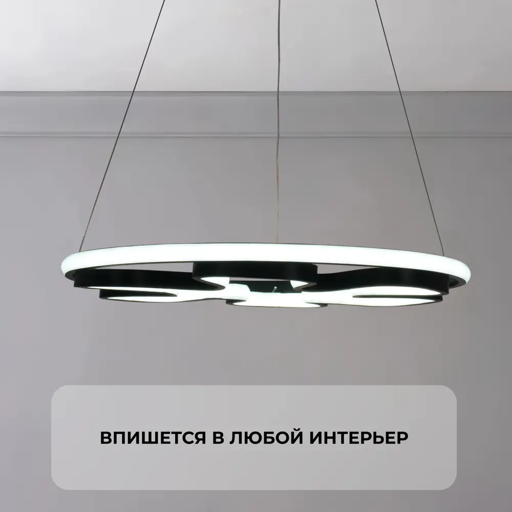 Фото 10 Люстра потолочная светодиодная Балтийский светлячок LP-10022 с пультом управления 20 м² разноцветный свет цвет черный Фото 10 Люстра потолочная светодиодная Балтийский светлячок LP-10022 с пультом управления 20 м² разноцветный свет цвет черный