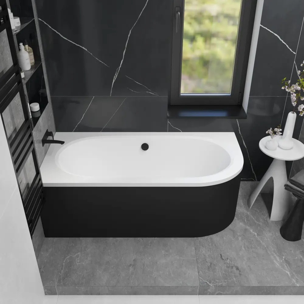 Фото 4 Ванна акриловая Helmken Marbella Lux 8B265X9570 180x80 комплект 3 в 1: левосторонняя ванна, ножки, подголовник серого цвета Фото 4 Ванна акриловая Helmken Marbella Lux 8B265X9570 180x80 комплект 3 в 1: левосторонняя ванна, ножки, подголовник серого цвета