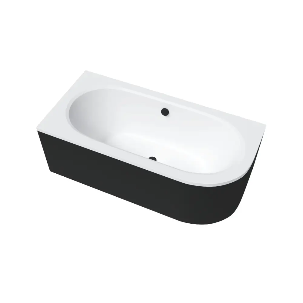 Фото 8 Ванна акриловая Helmken Marbella Lux 681T37G185 180x80 комплект 3 в 1, левая цвет белый/черный Фото 8 Ванна акриловая Helmken Marbella Lux 681T37G185 180x80 комплект 3 в 1, левая цвет белый/черный