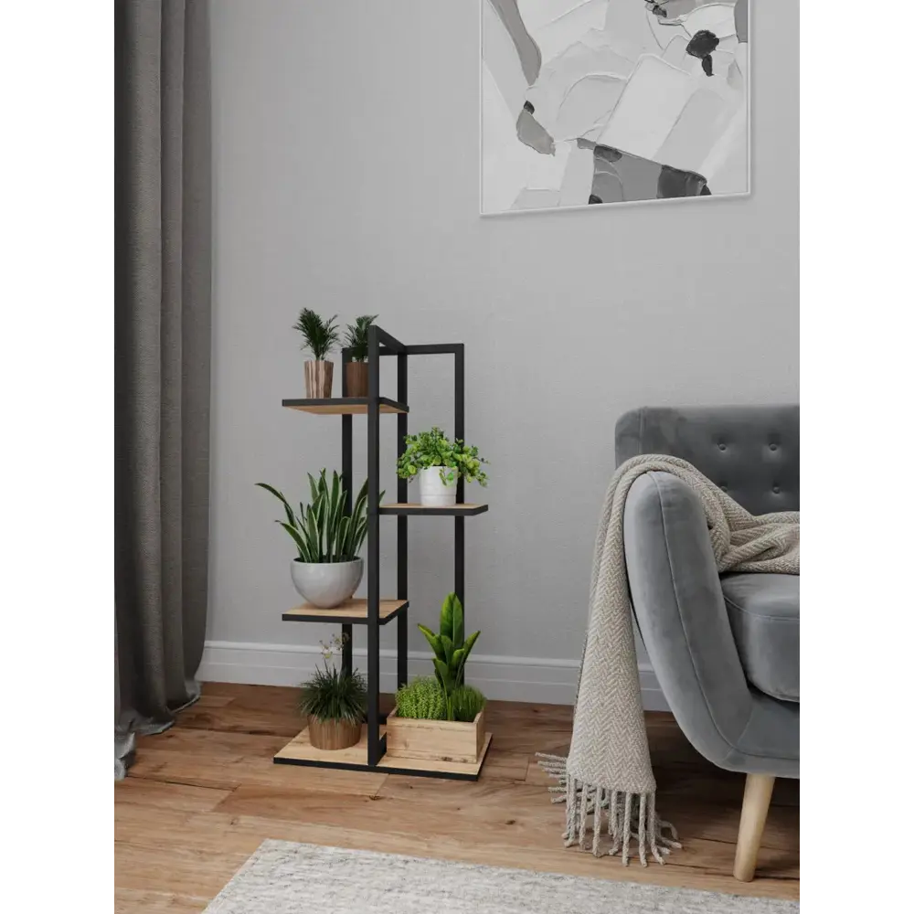 Фото 2 Подставка для цветов Make Mebel Этажи-4 24x44x93 см металл Фото 2 Подставка для цветов Make Mebel Этажи-4 24x44x93 см металл