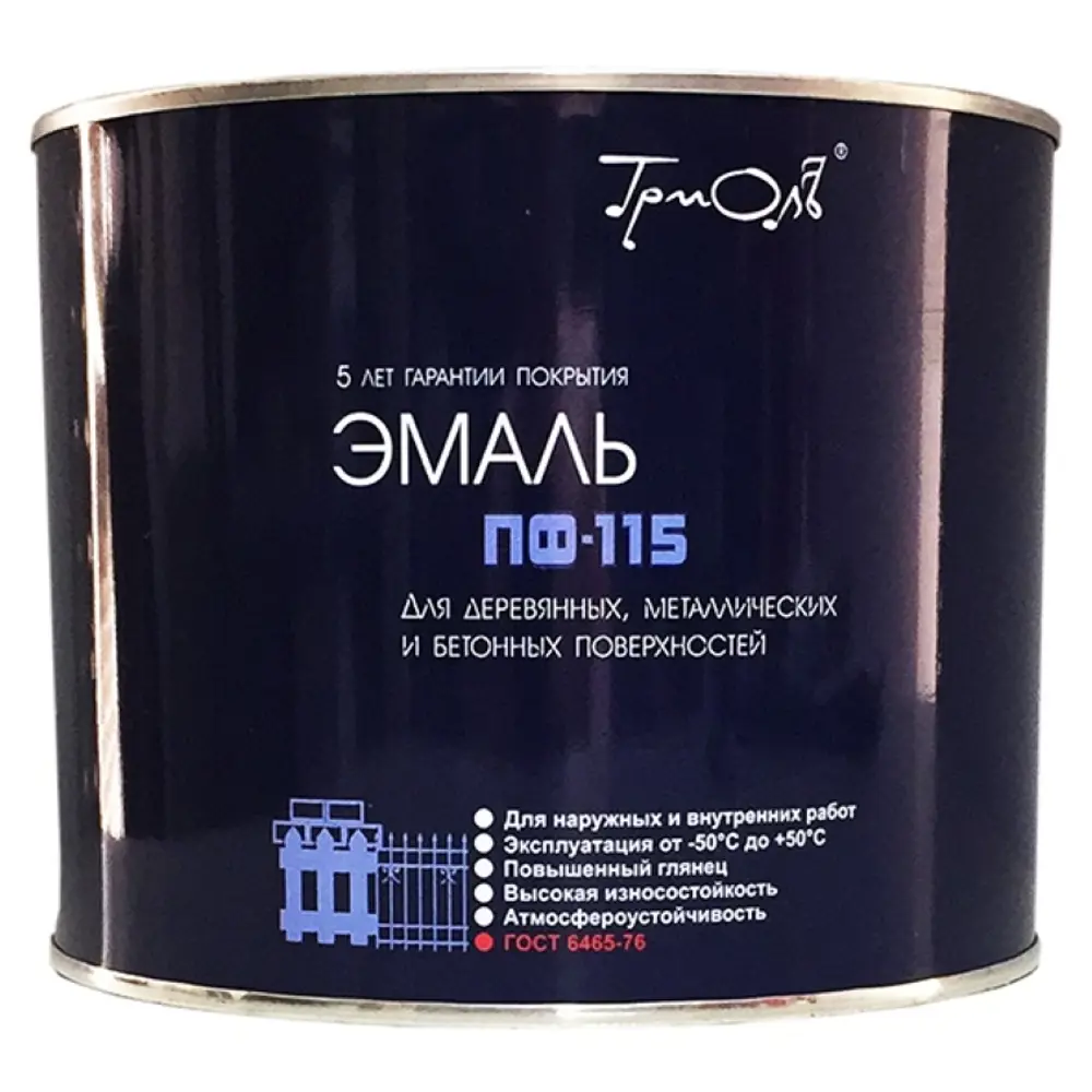 Фото Эмаль Триоль ПФ-115 синяя глянцевая 1.8 кг Фото Эмаль Триоль ПФ-115 синяя глянцевая 1.8 кг