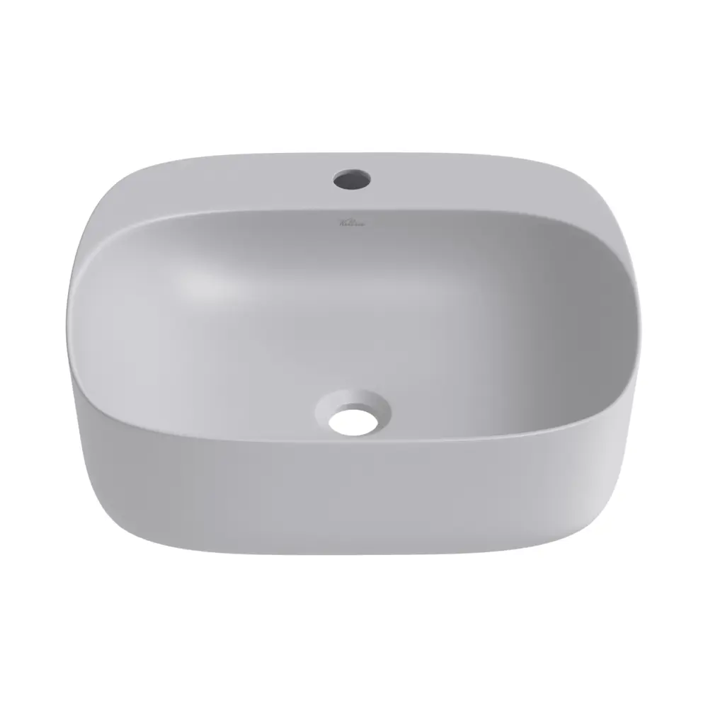 Фото 3 Раковина накладная для ванной Wellsee Ideal 20214171R с донным клапаном прямоугольник 50x42 см цвет Серый/серебристый Фото 3 Раковина накладная для ванной Wellsee Ideal 20214171R с донным клапаном прямоугольник 50x42 см цвет Серый/серебристый