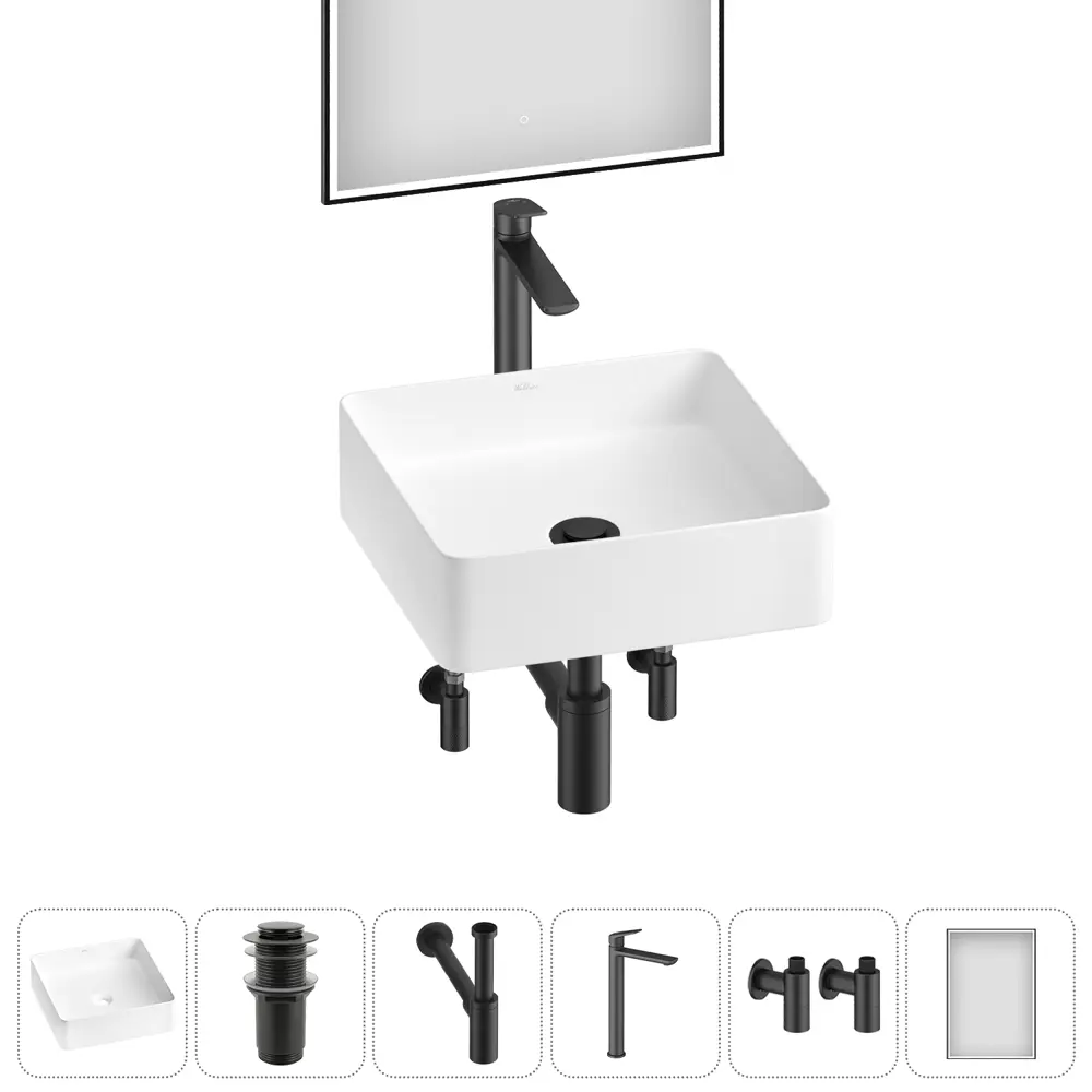 Фото 13 Раковина Wellsee freedom 2.0 20217860R 36см цвет раковина 6 в 1: д/к, сифон, смеситель, вентили, зеркало Фото 13 Раковина Wellsee freedom 2.0 20217860R 36см цвет раковина 6 в 1: д/к, сифон, смеситель, вентили, зеркало