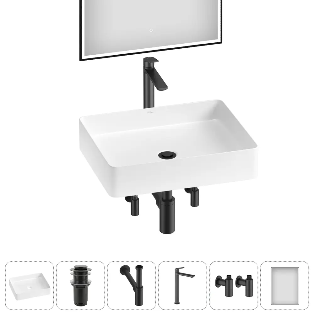 Фото 12 Раковина Wellsee freedom 2.0 20217908R 51см цвет раковина 6 в 1: д/к, сифон, смеситель, вентили, зеркало Фото 12 Раковина Wellsee freedom 2.0 20217908R 51см цвет раковина 6 в 1: д/к, сифон, смеситель, вентили, зеркало