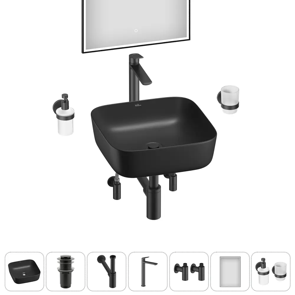 Фото 13 Раковина Wellsee preen 20218275R 39см цвет раковина 7 в 1: д/к, сифон, смеситель, вентили, зеркало, аксессуары Фото 13 Раковина Wellsee preen 20218275R 39см цвет раковина 7 в 1: д/к, сифон, смеситель, вентили, зеркало, аксессуары