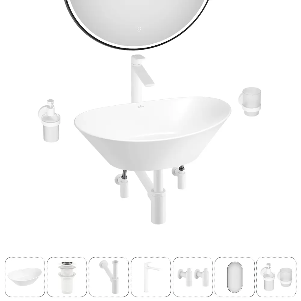 Фото 5 Раковина Wellsee dulcet tones 20218568R 36см цвет раковина 7 в 1: д/к, сифон, смеситель, вентили, зеркало, аксессуары Фото 5 Раковина Wellsee dulcet tones 20218568R 36см цвет раковина 7 в 1: д/к, сифон, смеситель, вентили, зеркало, аксессуары