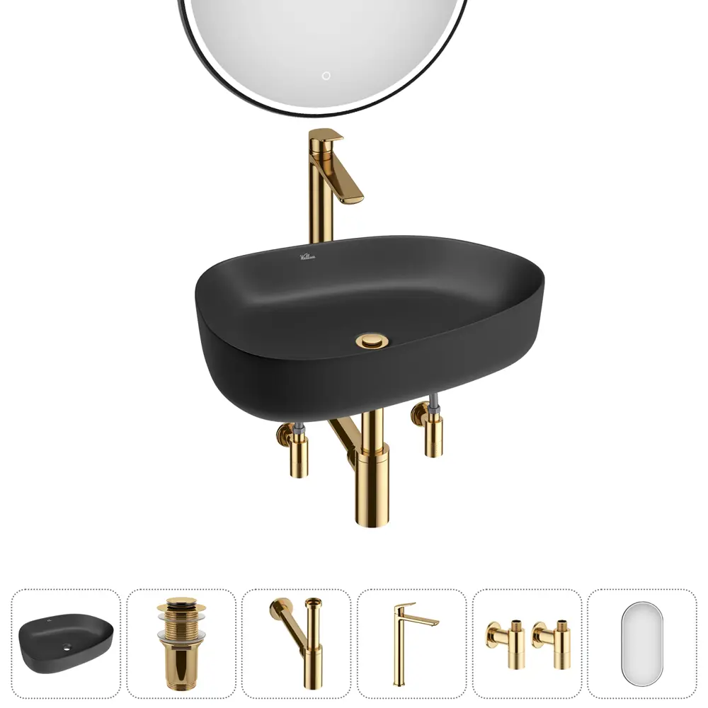 Фото 5 Раковина Wellsee belle spa 3.0 20218527R 55см цвет раковина 6 в 1: д/к, сифон, смеситель, вентили, зеркало Фото 5 Раковина Wellsee belle spa 3.0 20218527R 55см цвет раковина 6 в 1: д/к, сифон, смеситель, вентили, зеркало