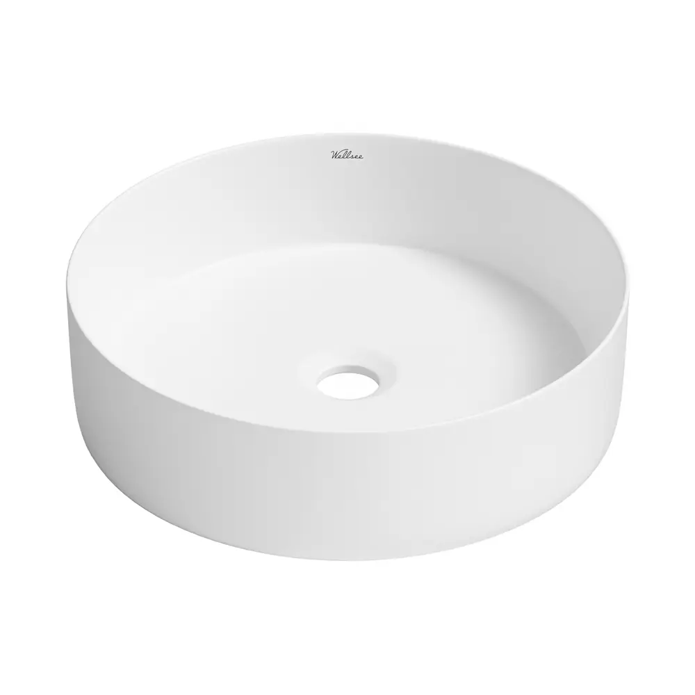 Фото 3 Раковина накладная для ванной Wellsee Coax 20213912R с донным клапаном круг 30x30 см цвет белый Фото 3 Раковина накладная для ванной Wellsee Coax 20213912R с донным клапаном круг 30x30 см цвет белый