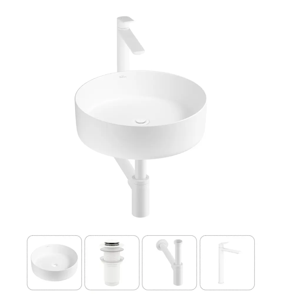 Фото 3 Раковина накладная для ванной Wellsee Coax 20213922R с донным клапаном, сифоном и смесителем круг 30x30 см цвет белый Фото 3 Раковина накладная для ванной Wellsee Coax 20213922R с донным клапаном, сифоном и смесителем круг 30x30 см цвет белый