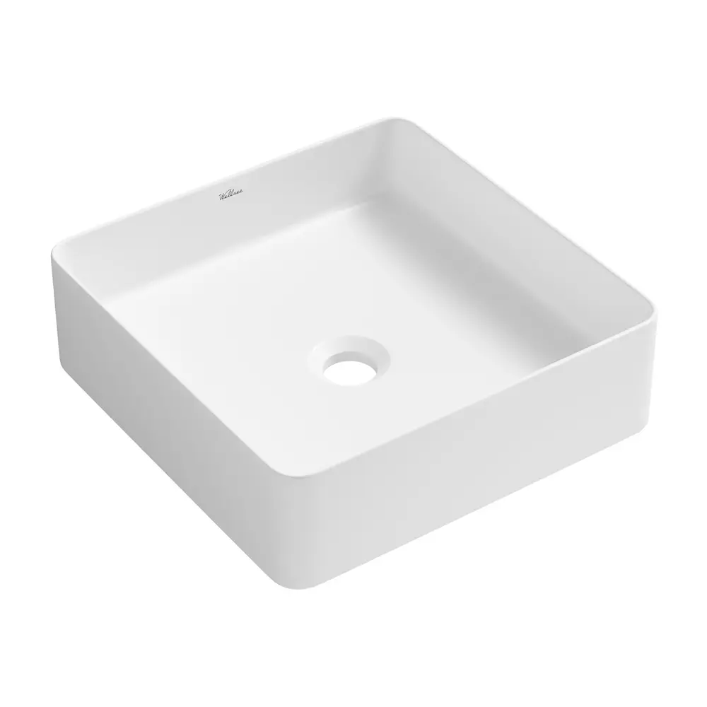 Фото 3 Раковина накладная для ванной Wellsee FreeDom 2.0 20214403R с донным клапаном, сифоном, смесителем и вентилями квадрат 36x36 см цвет белый Фото 3 Раковина накладная для ванной Wellsee FreeDom 2.0 20214403R с донным клапаном, сифоном, смесителем и вентилями квадрат 36x36 см цвет белый