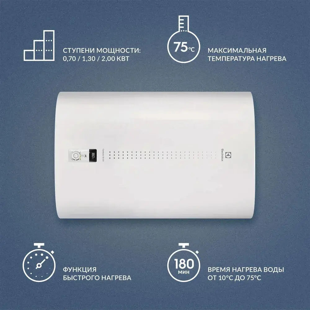 Фото 9 Накопительный водонагреватель электрический 80 л Electrolux Ewh 80 centurio iq 3.0 2 кВт металл сухой ТЭН Фото 9 Накопительный водонагреватель электрический 80 л Electrolux Ewh 80 centurio iq 3.0 2 кВт металл сухой ТЭН