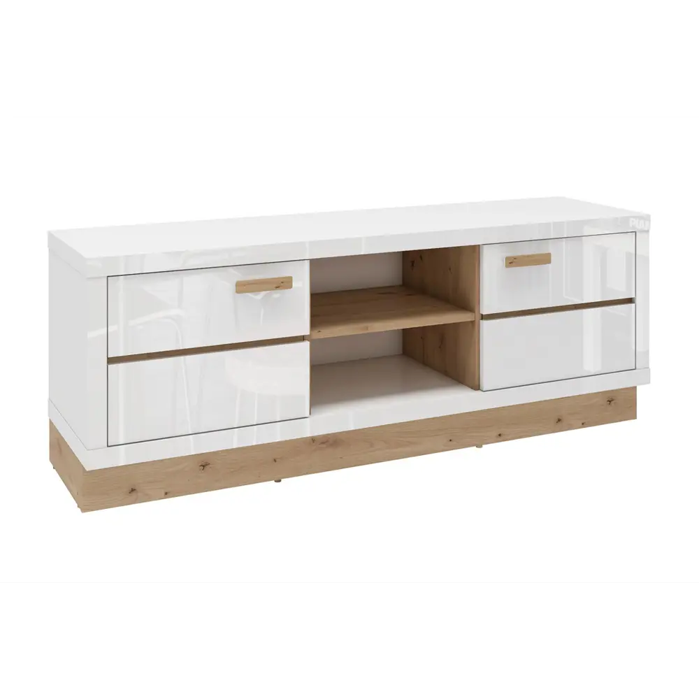 Фото 2 Тумба под телевизор Столлайн 08-169135 137x39.3x51.8 см ЛДСП цвет белый/дуб дикий Фото 2 Тумба под телевизор Столлайн 08-169135 137x39.3x51.8 см ЛДСП цвет белый/дуб дикий