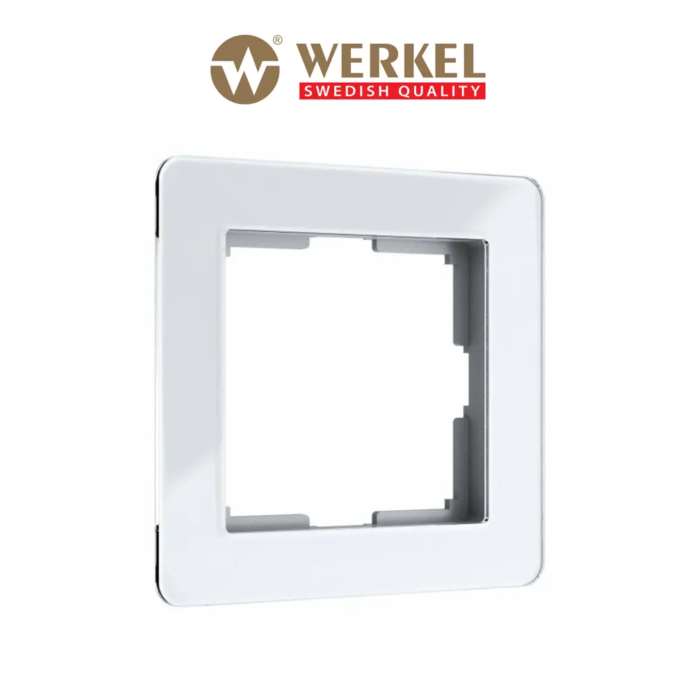 Фото Рамка для розеток и выключателей Werkel Acrylic 1 пост цвет белый Фото Рамка для розеток и выключателей Werkel Acrylic 1 пост цвет белый