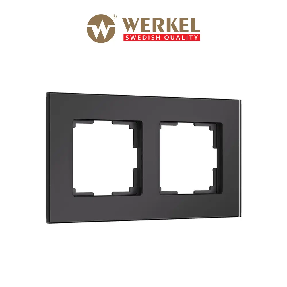 Фото Рамка для розеток и выключателей Werkel Senso W0023108 2 поста цвет черный Фото Рамка для розеток и выключателей Werkel Senso W0023108 2 поста цвет черный