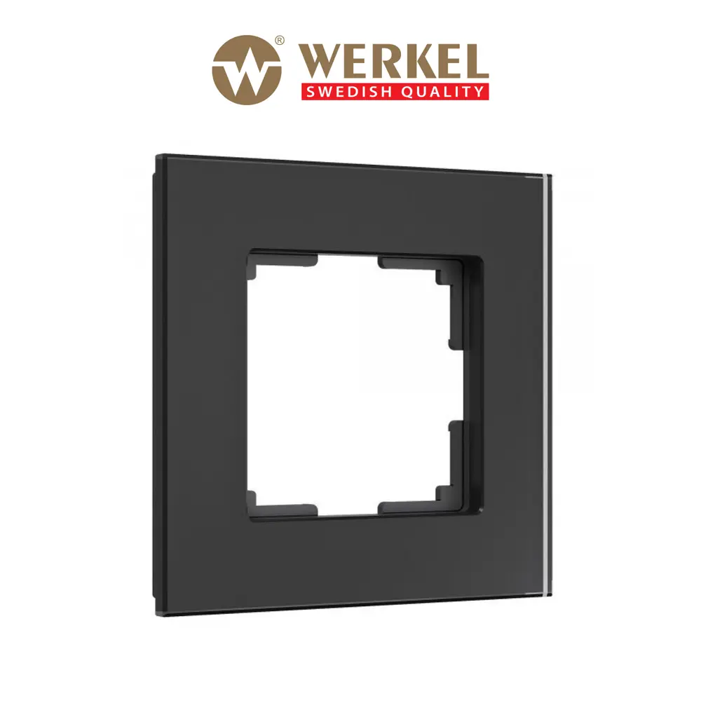 Фото Рамка для розеток и выключателей Werkel Senso W0013108 1 пост цвет черный Фото Рамка для розеток и выключателей Werkel Senso W0013108 1 пост цвет черный