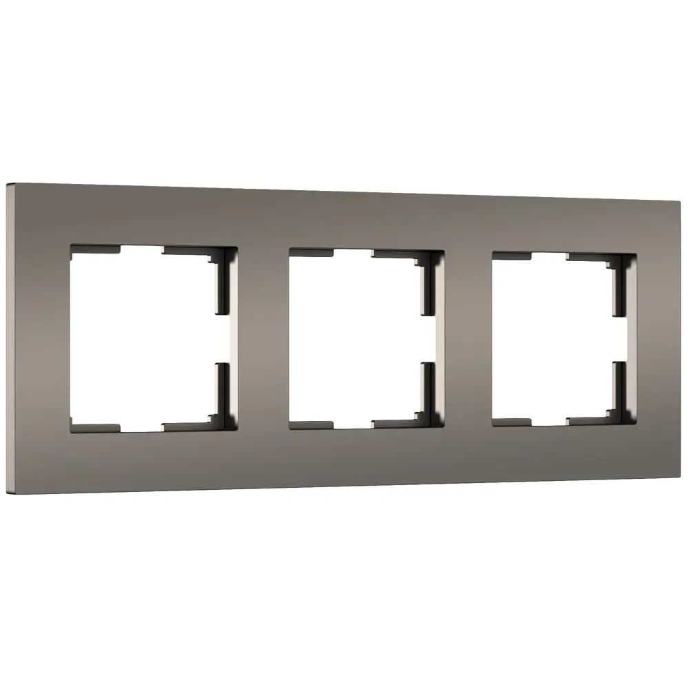 Фото 2 Рамка для розеток и выключателей Werkel Slab W0032963 3 поста цвет бронза матовый Фото 2 Рамка для розеток и выключателей Werkel Slab W0032963 3 поста цвет бронза матовый