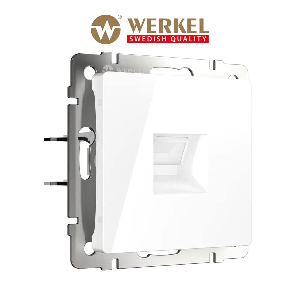 Фото Розетка компьютерная встраиваемая Werkel a051136 RJ-45 цвет белый Фото Розетка компьютерная встраиваемая Werkel a051136 RJ-45 цвет белый