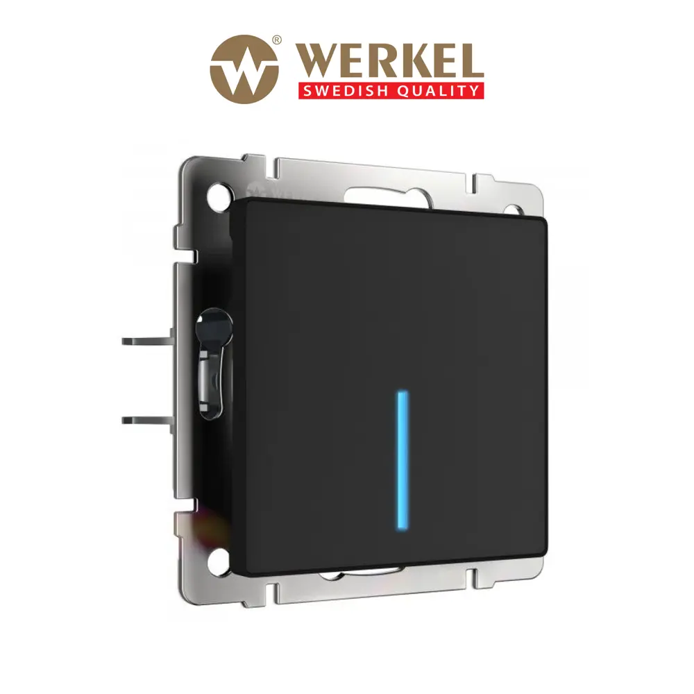 Фото 2 Выключатель сенсорный встраиваемый Werkel W4510608 Умный дом 1 клавиша цвет черный Фото 2 Выключатель сенсорный встраиваемый Werkel W4510608 Умный дом 1 клавиша цвет черный