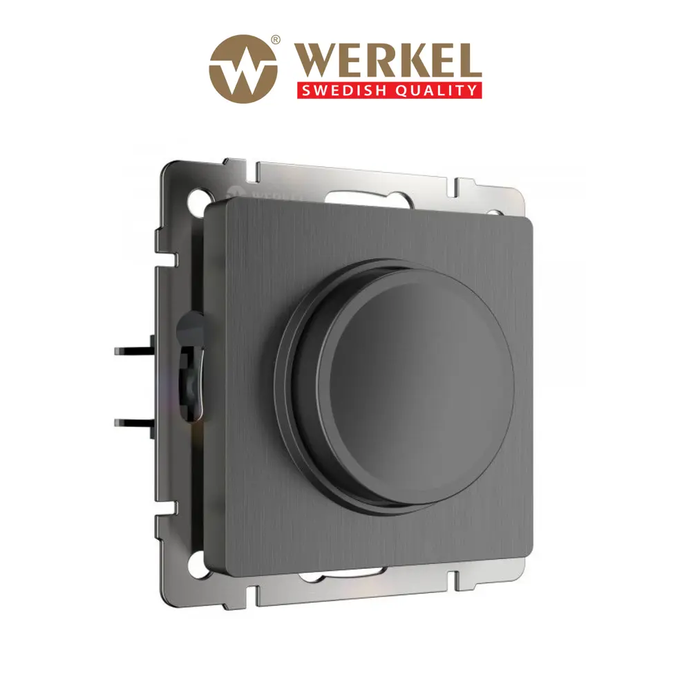 Фото Диммер встраиваемый Werkel a051686 600 Вт цвет графит Фото Диммер встраиваемый Werkel a051686 600 Вт цвет графит