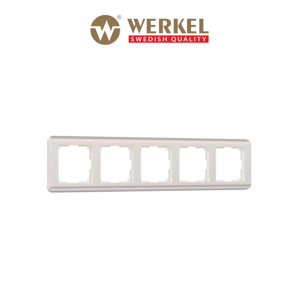 Фото Рамка для розеток и выключателей Werkel Stream 5 постов цвет перламутровый Фото Рамка для розеток и выключателей Werkel Stream 5 постов цвет перламутровый