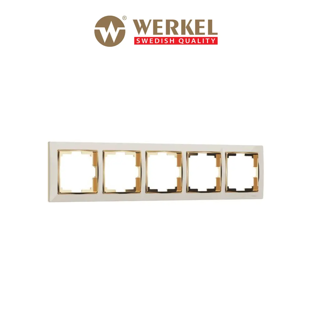 Фото Рамка для розеток и выключателей Werkel Snabb W0051932 5 постов цвет слоновая кость Фото Рамка для розеток и выключателей Werkel Snabb W0051932 5 постов цвет слоновая кость